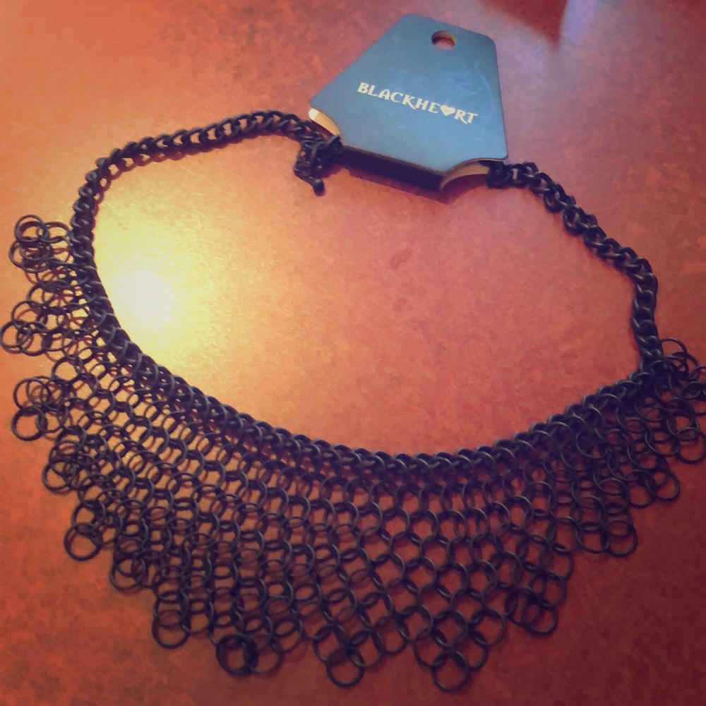 A chainmail necklace